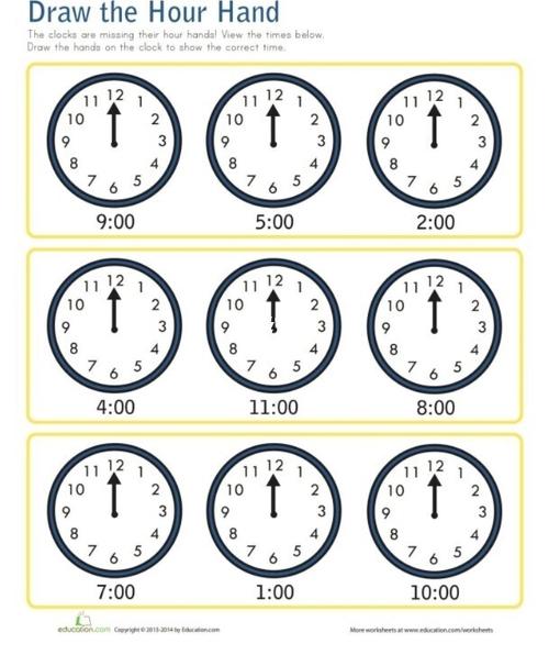 打印_早教_幼儿_幼儿园_卡通_小朋友_钟表_宝宝早教这么做_母婴_早教