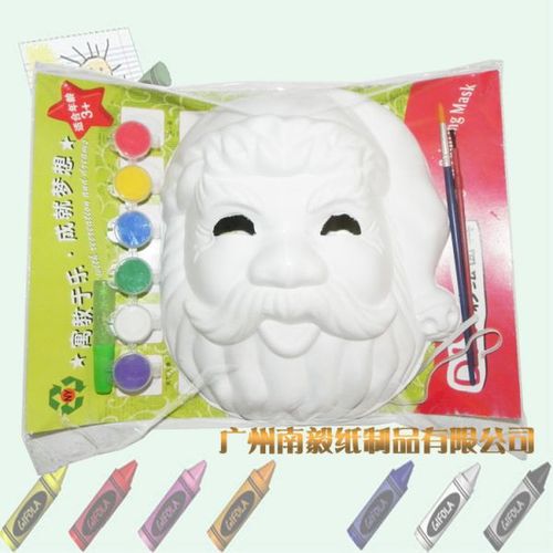 供应南毅面具厂家 圣诞老人纸浆面具套装 批发 面具 脸谱批发 diy面具