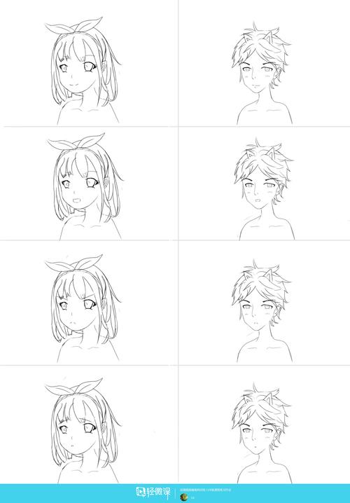 人物基础表情练习—动漫人物各种表情的学习