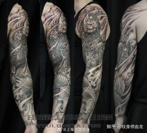 由龙作品 花臂孙悟空纹身图案