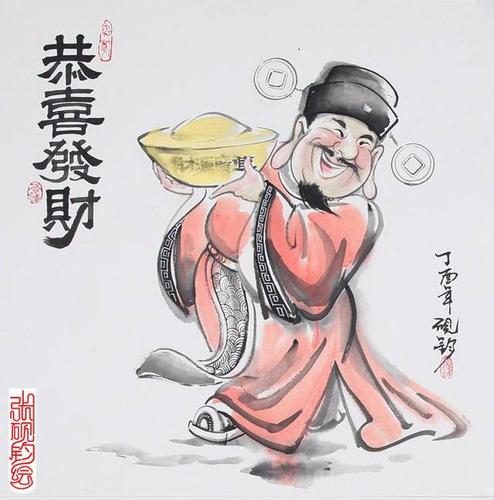 著名画家张砚钧2018新作鉴赏-水墨漫画系列