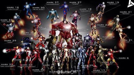 谁那有钢铁侠的全部装甲图片?