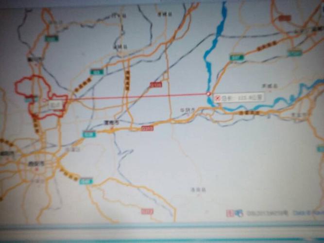 咸阳市三原县到黄河多少公里?