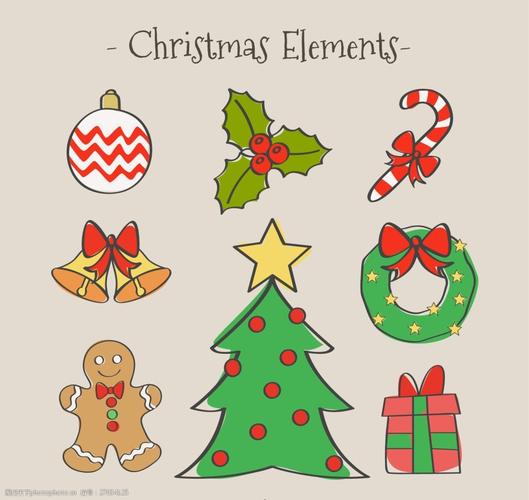 卡通圣诞节矢量元素