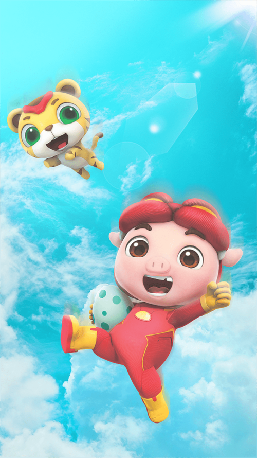 八月壁纸空降,猪猪侠带你一起翱翔蓝天