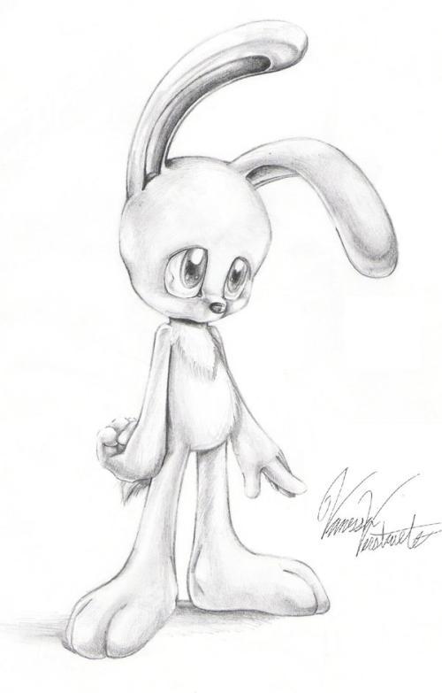 可爱兔子简笔画素描