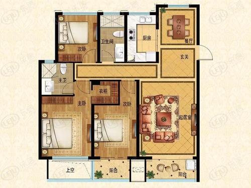 绿城·玫瑰园g7户型户型图