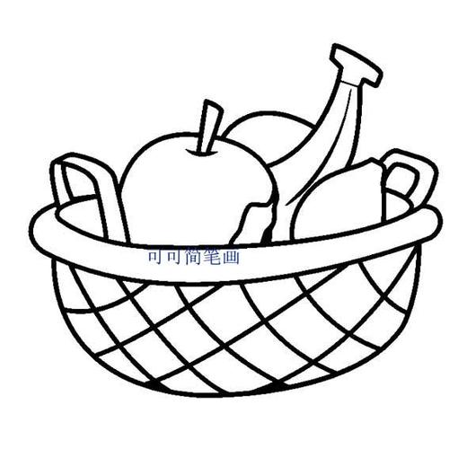 水果篮的简笔画图片