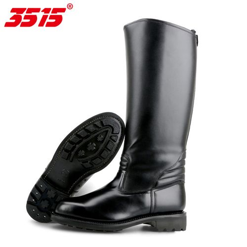 男真皮阅兵军鞋高筒皮靴男靴马术靴长靴子15三军仪仗队马靴牛皮内里