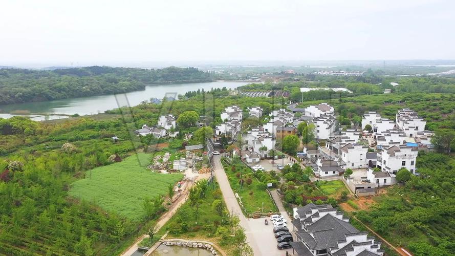 南京溧水区傅家边山凹村航拍民宿美景