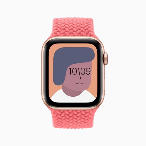 apple watch se 上显示的艺术家表盘.
