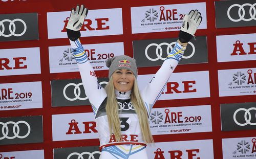 高山滑雪——世锦赛:林赛·沃恩女子滑降获季军