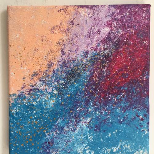 装饰画抽象"星空系列"原创纯手工手绘丙烯画油画