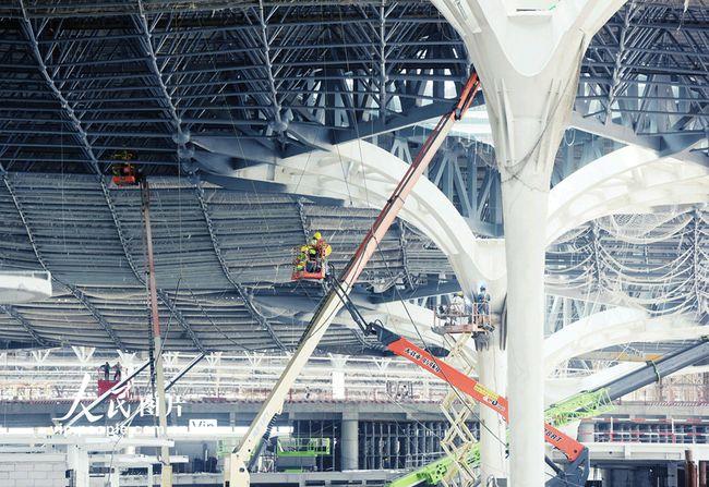 杭州萧山国际机场t4航站楼建设正酣