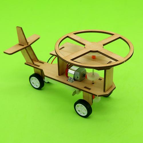 diy科技小制作电动直升飞机steam创客教育手工拼装