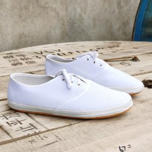 新款白网鞋帆白球鞋系带小舞蹈鞋跳舞鞋男女儿童广场舞白布亲子鞋