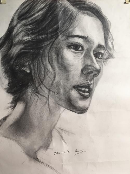 人物侧脸素描练习|纯艺术|绘画|南桑阿莉水彩绘 - 原创作品 - 站酷