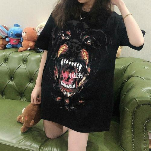 男女生必入潮牌gvc纪梵希罗威纳大狗头短袖_潮牌_纪梵希怎么样_舒适