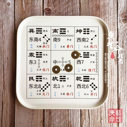 奇门遁甲九宫盘罗盘风水盘专业风水易学起局工具五行方位六爻方盘