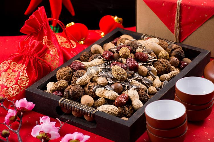 新年干果坚果静物摆拍