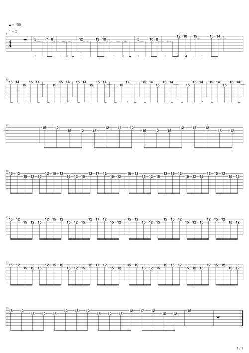 樱桃帮七solo吉他谱