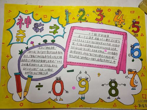 寻找身边的数字——二年级数学手抄报主题活动