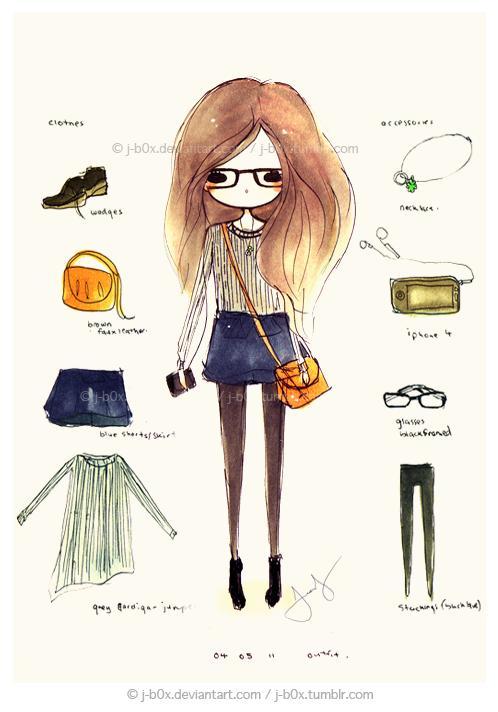 插画动漫,时尚女孩,服装搭配动漫壁纸