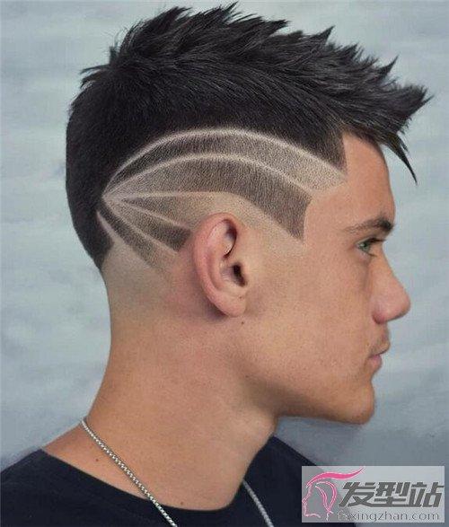 铲青刻痕发型设计型男酷炫感十足