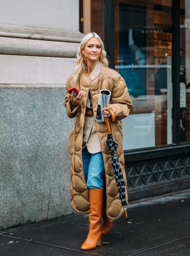 街拍look|冬季保暖羽绒服 毛绒厚外套,暖意的时髦搭配