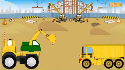 积木吊车帮助建筑工人来运货