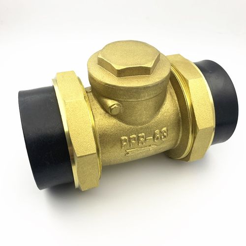 peppr热熔黑色1寸卧式单向阀黄铜逆止水表止回阀