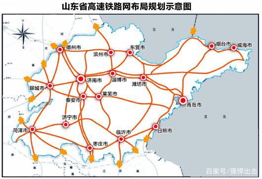山东省高速铁路网布局规划示意图