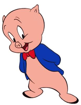 出自美国华纳动画《乐一通》(looney tunes)系列里角色:猪小弟(porky