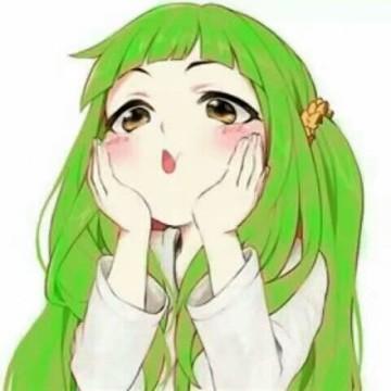 2021流行绿头发动漫头像