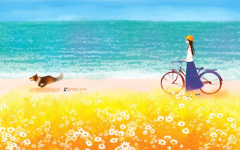 画儿晴天 唯美插画 壁纸插画 桌面插画 唯美壁纸 唯美浪漫小清新