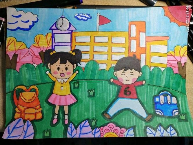 停课不停学,绘画美校园!百川小学寒假劳逸结合趣味多