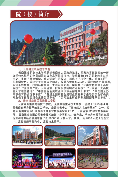 云南锡业职业技术学院2021年招生简章