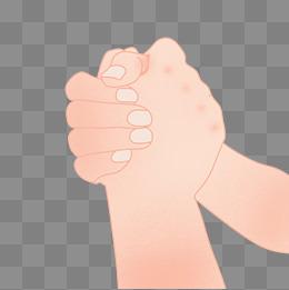 玩耍扳手腕手势插画