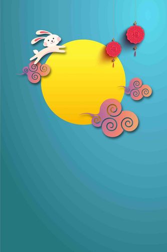 中国风淡雅中秋节海报背景模板