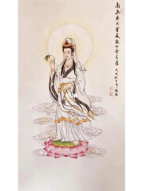 美女画家笔下的观音菩萨多种宝相_画家_美女_佛教_国画_郑州攻略_郑州