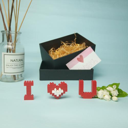 兼容legao爱心积木情人节表白创意diy心形组合拼装送男友情侣礼物