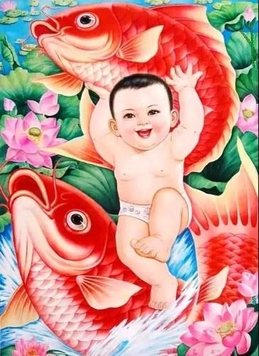 人见人爱年画中的胖娃娃