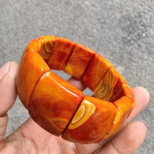 新款战国红玛瑙手镯尚古战国红女手镯战国红女手串古风