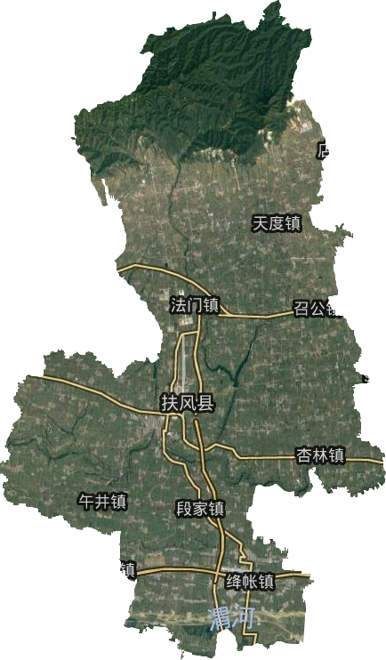 扶风县高清卫星地图,扶风县高清谷歌卫星地图