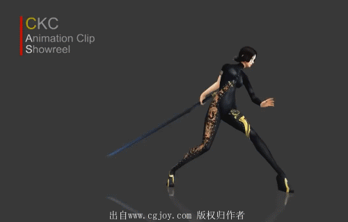 【新提醒】韩国动画师动作合集1-gif版 女剑士动作-游戏动画交流