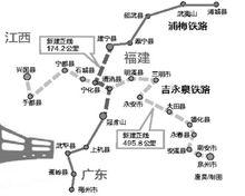 千米,线路起于江西省兴国,经于都,宁都,石城,随后进入福建省宁化,清流