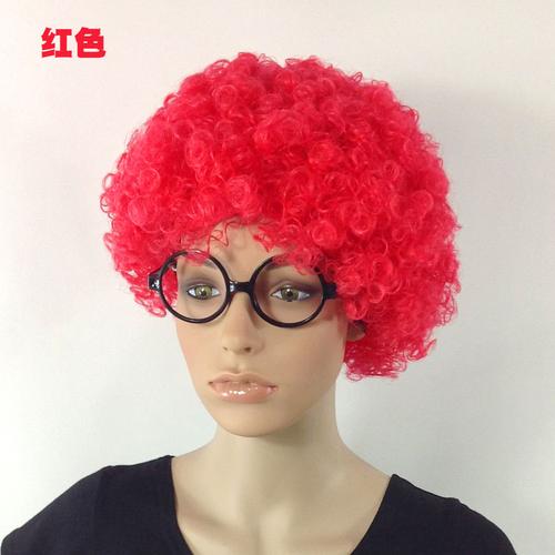 爆炸头假发儿童成人表演假发小丑头饰发套婚庆聚会搞笑球迷假发_7折