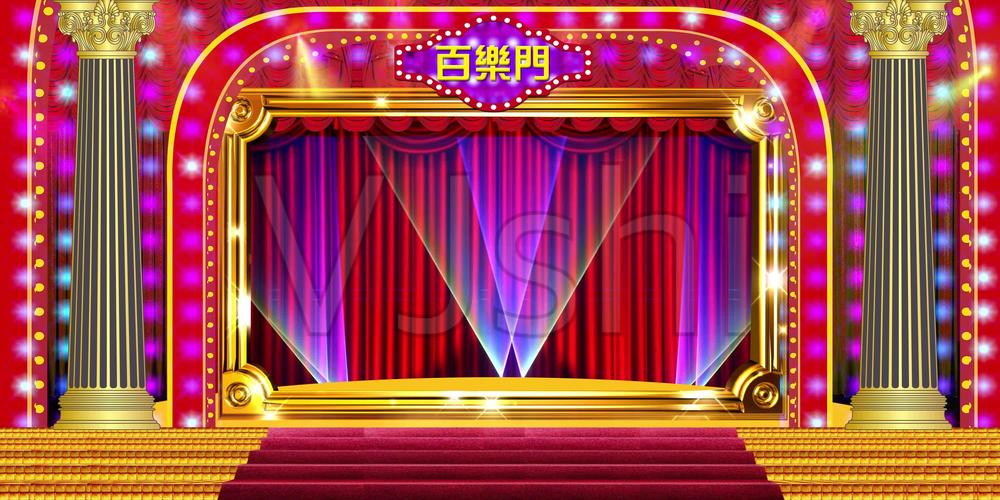 上海滩百乐门夜上海舞台背景_3000x1500_高清视频素材下载(编号