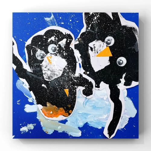 《冰山企鹅》3岁儿童画_儿童画_儿童创意画_文化_绘画