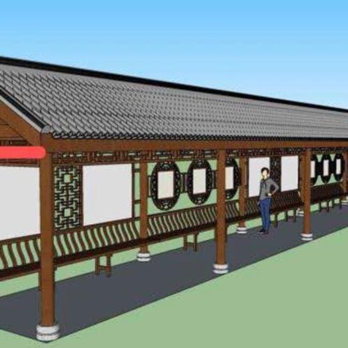 防腐木花架长廊防腐木长廊施工防腐木长廊施工单位